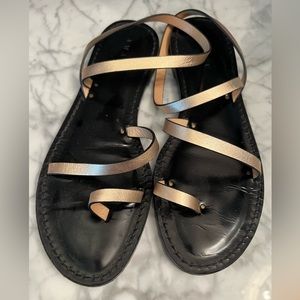 Amanu rose gold sandals